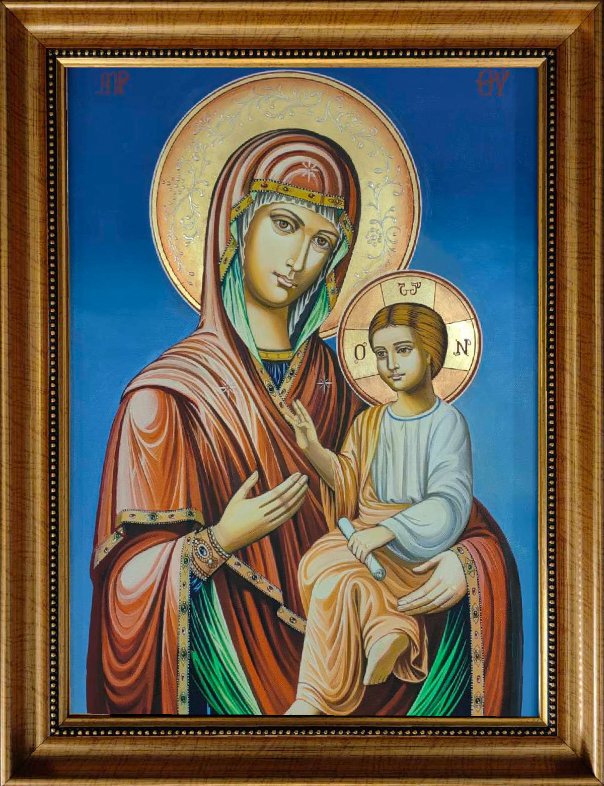 Virgin Mary Quick to Hearken icon with the Infant, known for miraculous help and healing.