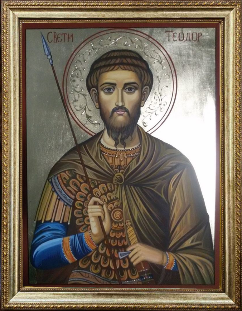St. Theodore the Recruit icon – Roman soldier saint, early Christian martyr, Orthodox wall icon for home prayer