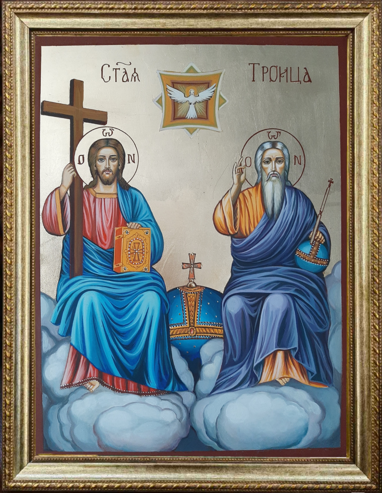 Religious Eastern Orthodox icon perfect for prayer corner or baptism gift.